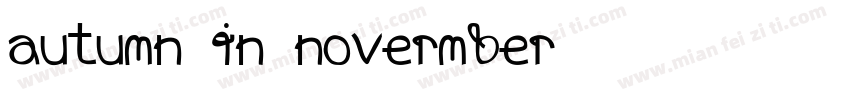 autumn in novermber字体转换